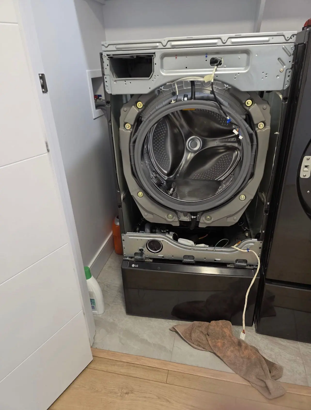 Washer parts breakdown during a repair diagnosis in Halifax